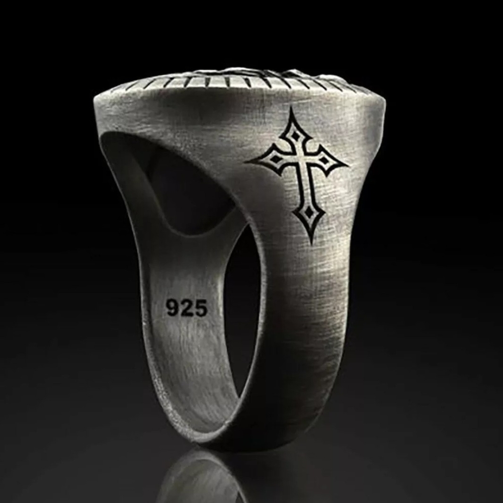 Silver Jesus Ring - Picture 3 of 5